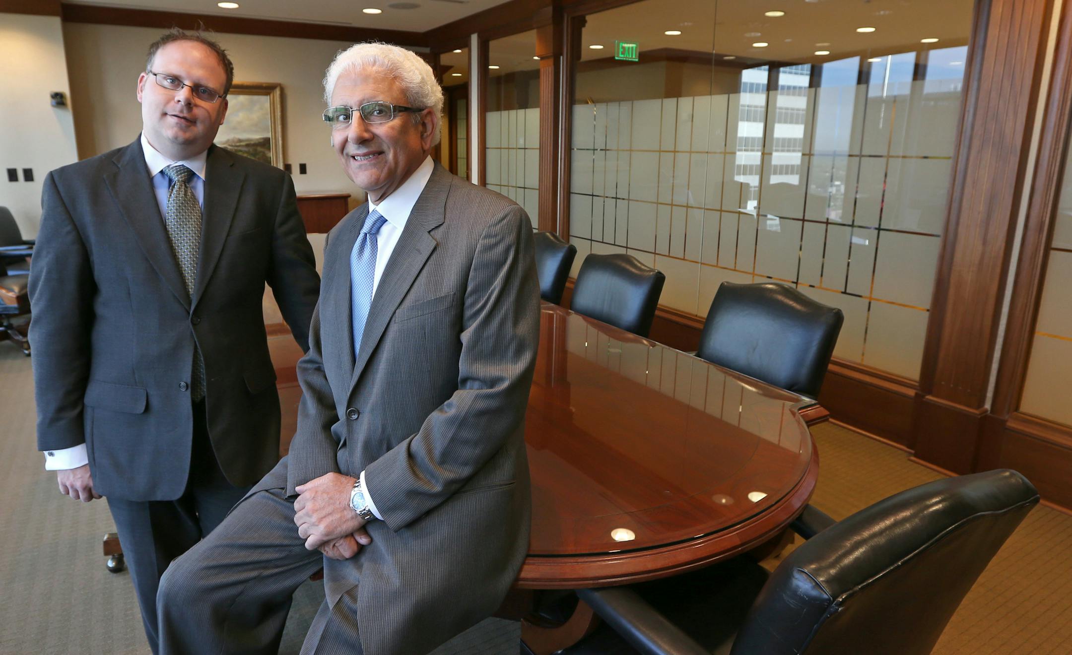 Attorneys Jeff O’Brien, left, and Bob Abdo say it’s too early to tell whether wealthy people and businesses will flee Minnesota after recent tax increases.