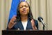 Assistant Attorney General Kristen Clarke of the U.S. Department of Justice Civil Rights Division, seen at a news conference in Mississippi on Wednesd