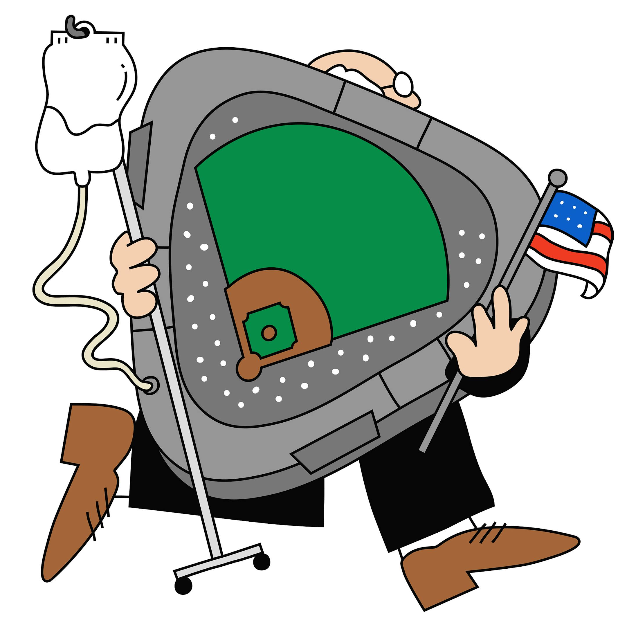 BC-OPINION-WALTHER-MAJOR-LEAGUE-BASEBALL-ART-NYTSF — Baseball Is Dying. The Government Should Take It Over. (Igor Bastidas/The New York Times) — ONLY FOR USE WITH ARTICLE SLUGGED — BC-OPINION-WALTHER-MAJOR-LEAGUE-BASEBALL-ART-NYTSF — OTHER USE PROHIBITED.
