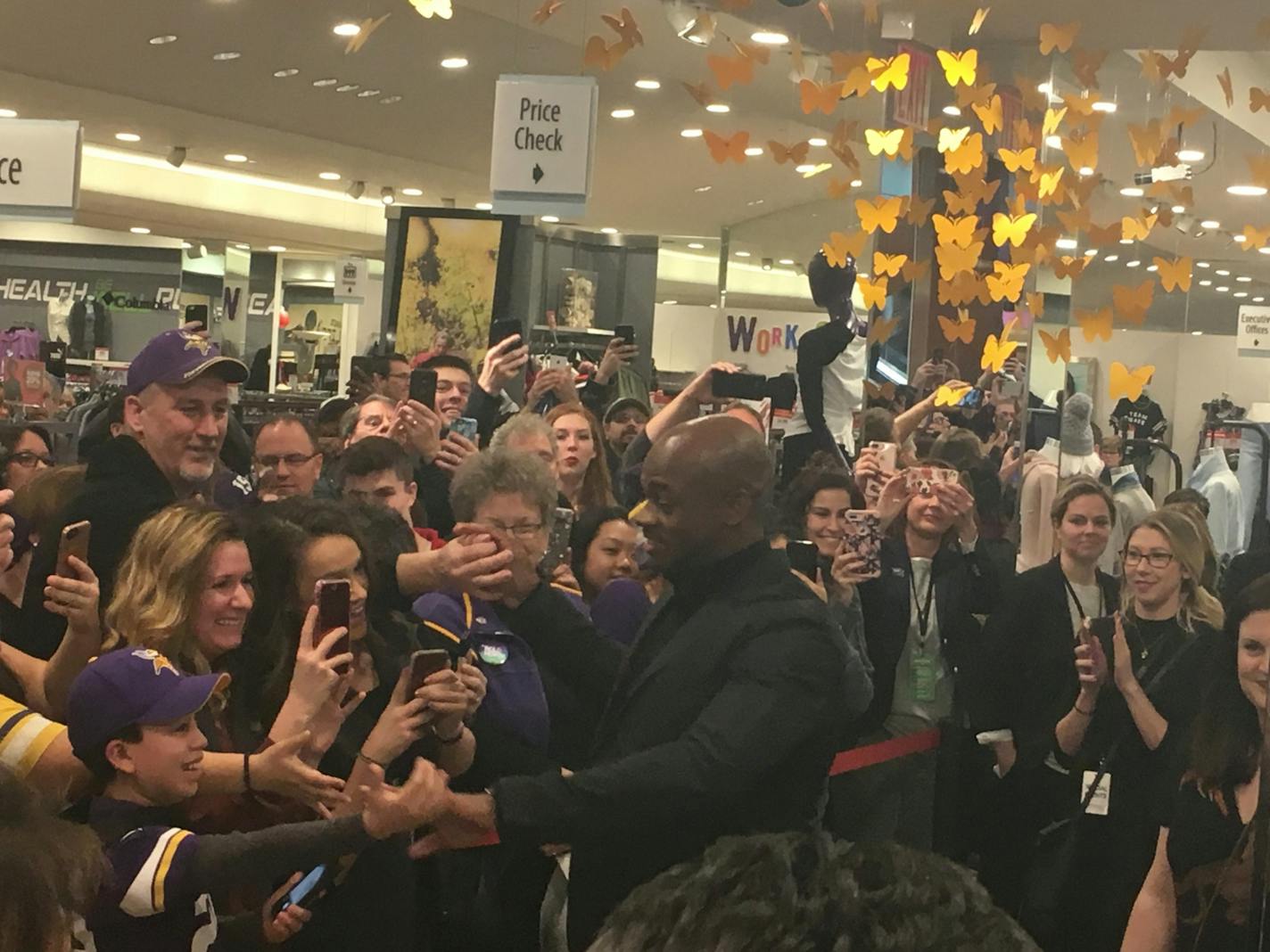 Adrian Peterson at the Mall of America