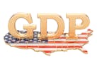 gross domestic product GDP of USA concept, 3D rendering isolated on white background