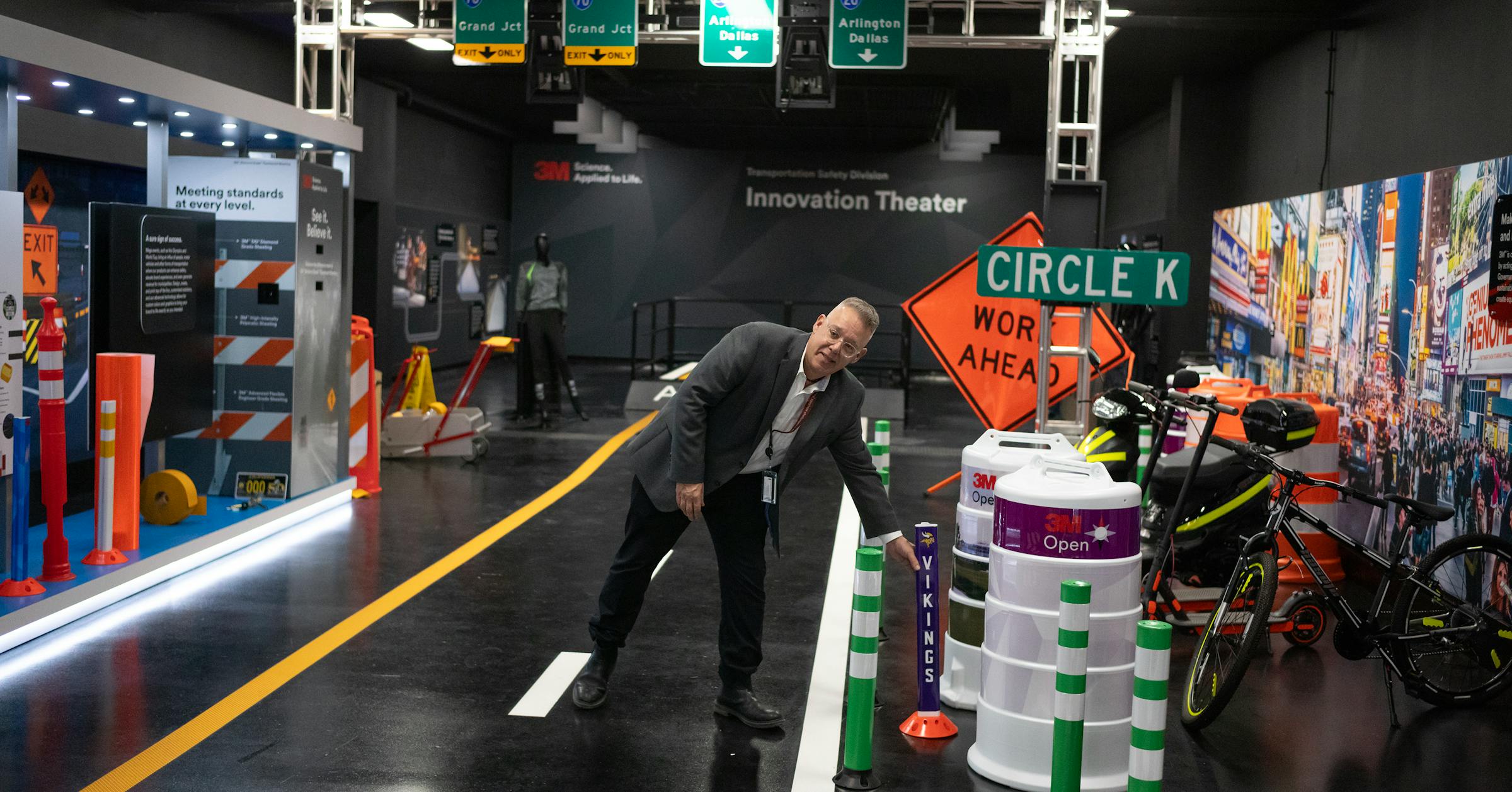 3M's reflective markings help driving when rainy, dark