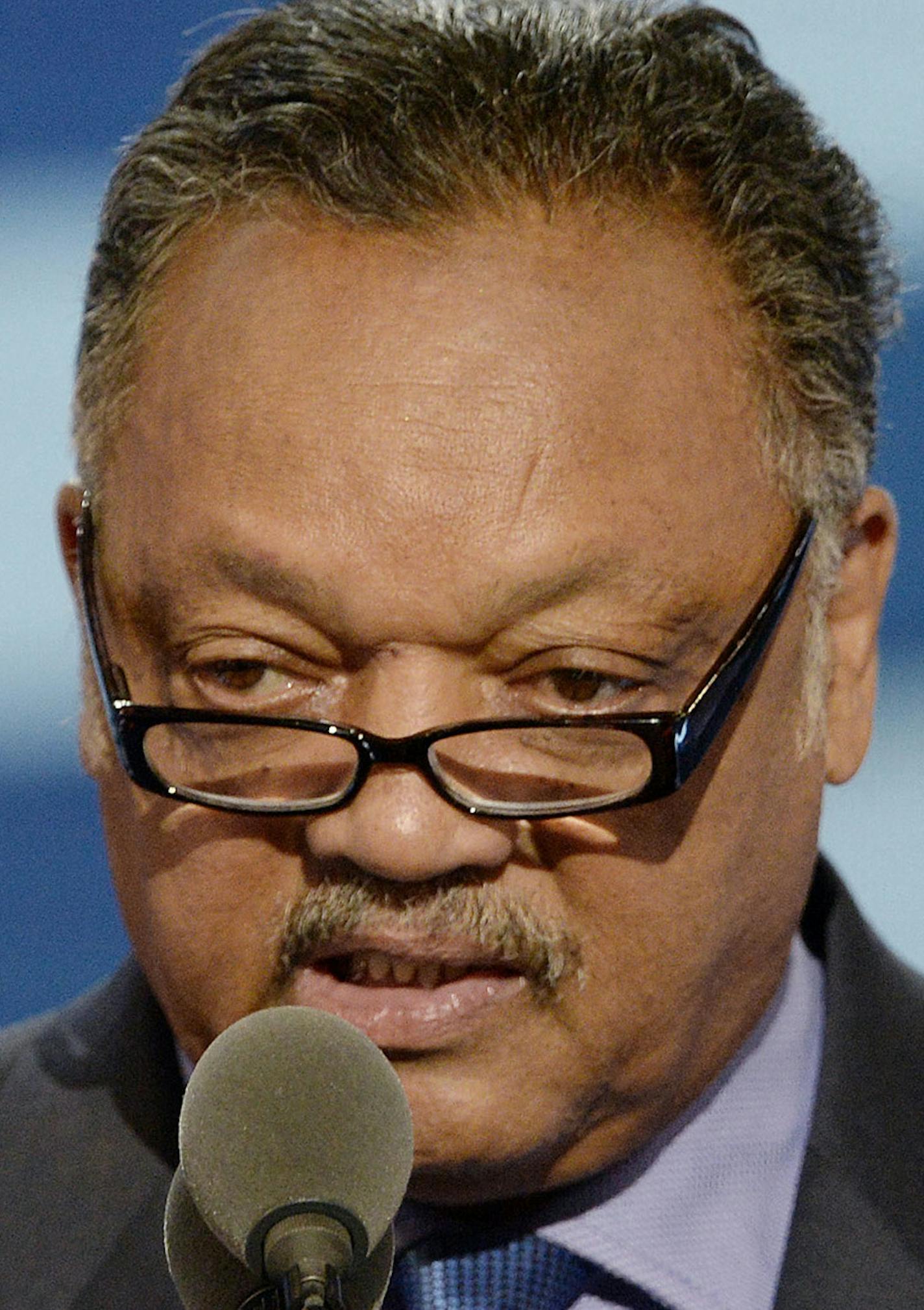 The Rev. Jesse Jackson speaks on the third day of the Democratic National Convention at the Wells Fargo Center in Philadelphia on Wednesday, July 27, 2016. Jackson revealed in a statement Friday that he has been diagnosed with Parkinson's disease. (Olivier Douliery/Abaca Press/TNS) ORG XMIT: 1216257