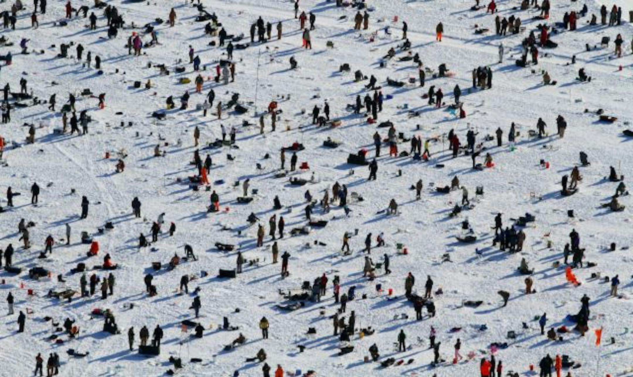 Anglers filled every fishing hole during the 21st Annual Brainerd Jaycees $150,000 Ice Fishing Extravanganza at Gull Lake. Over 10,000 anglers took part in the event that benefits area charities.