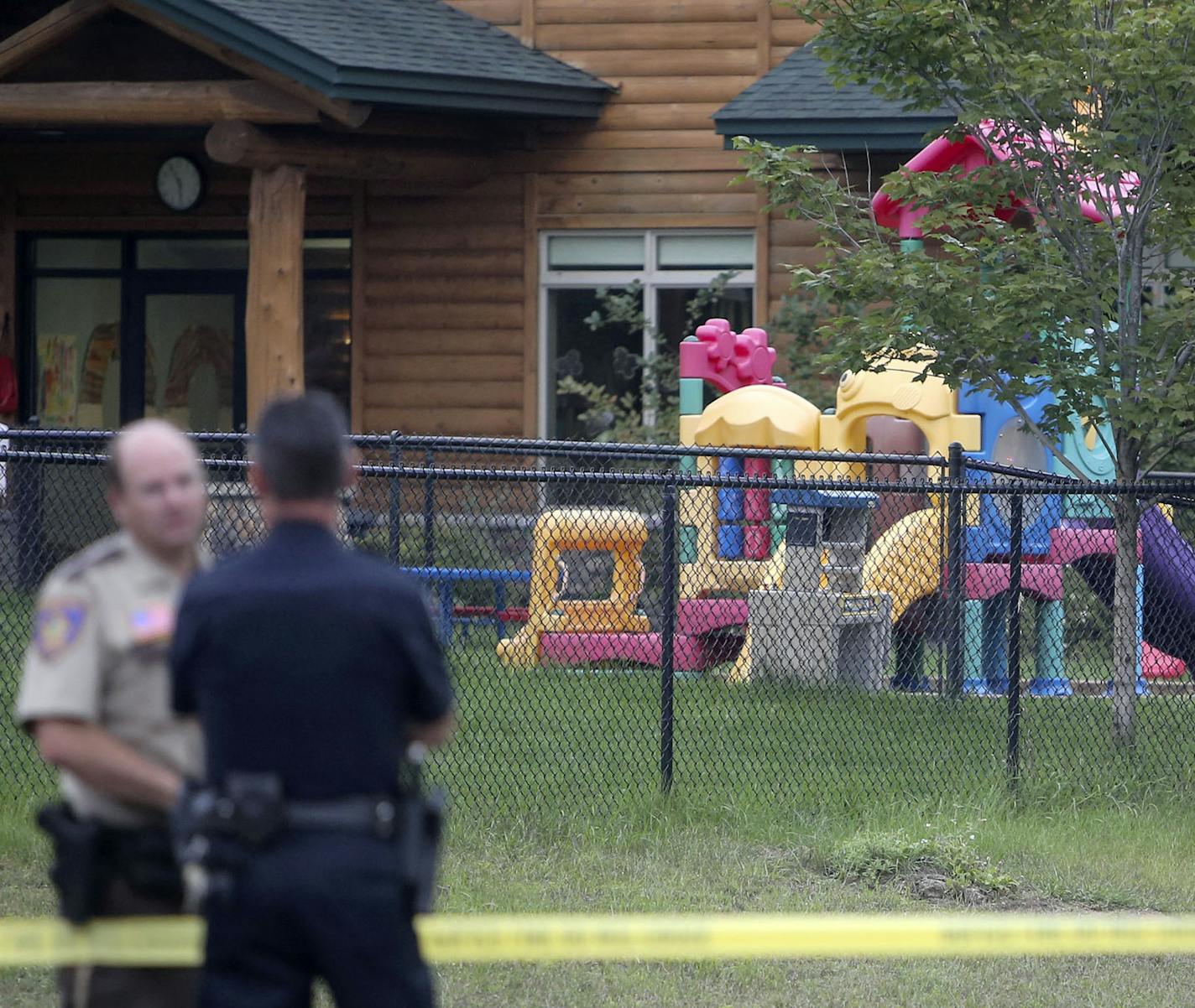 Police involved shooting outside the Learning Lodge Day Care Center in Ramsey, MN.Thursday Aug. 28, 2014, in Ramsey, MN.] (DAVID JOLES/STARTRIBUNE) djoles@startribune Police involved shooting outside the Learning Lodge Day Care Center in Ramsey, MN.