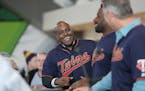 Twins batting coach James Rowson laughed during a game of "Fan Fued" at TwinsFest. ] Shari L. Gross &#x2022; shari.gross@startribune.com Twins Fest, 9