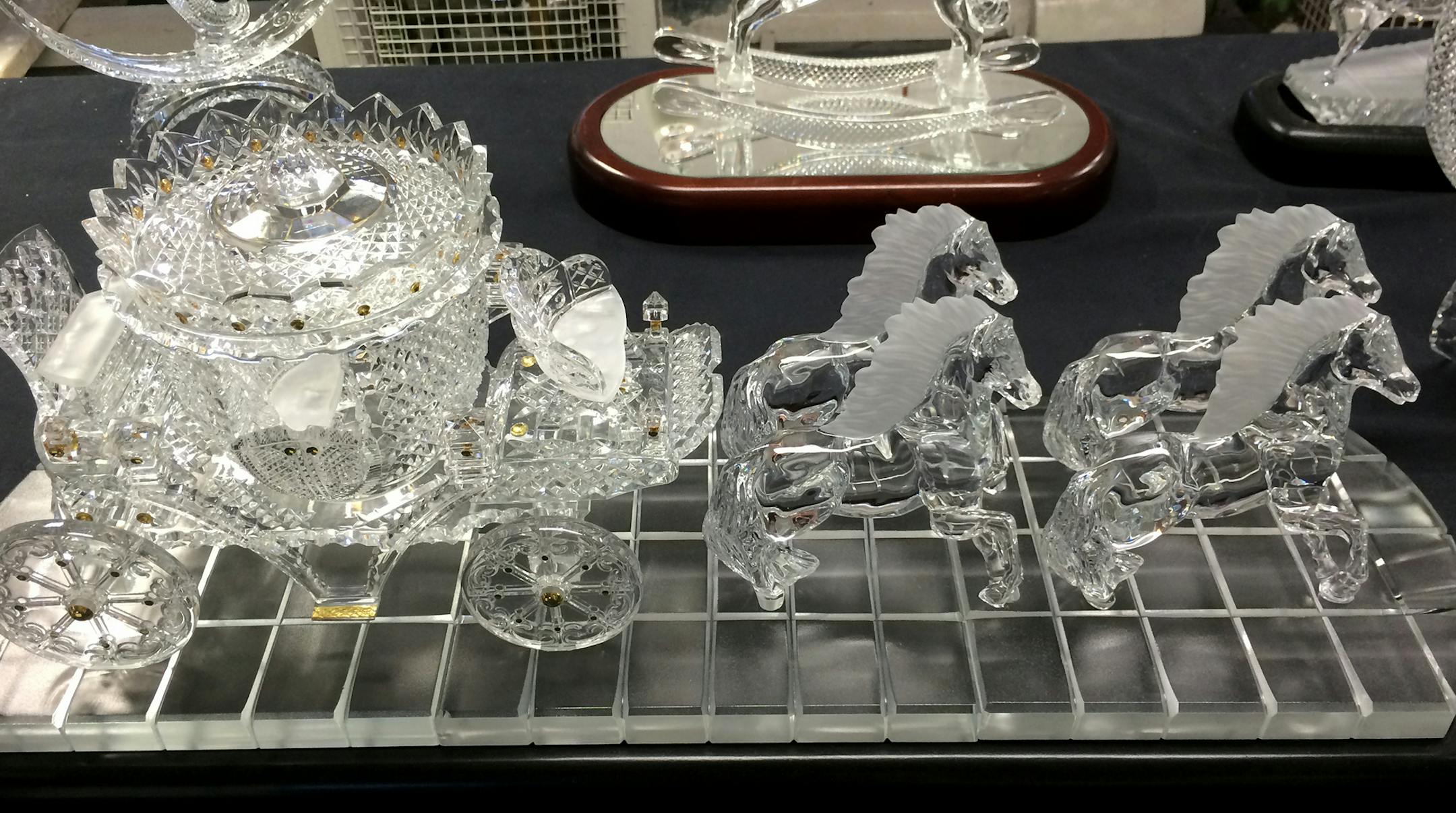 An exquisitely detailed horse and carriage is one of hundreds of creations on display for visitors.