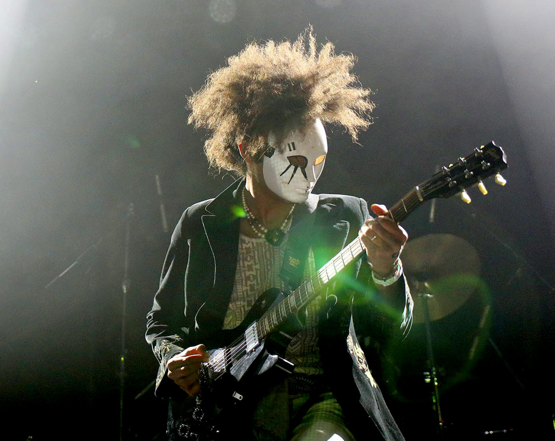 A masked Thomas Abban performed Friday night.