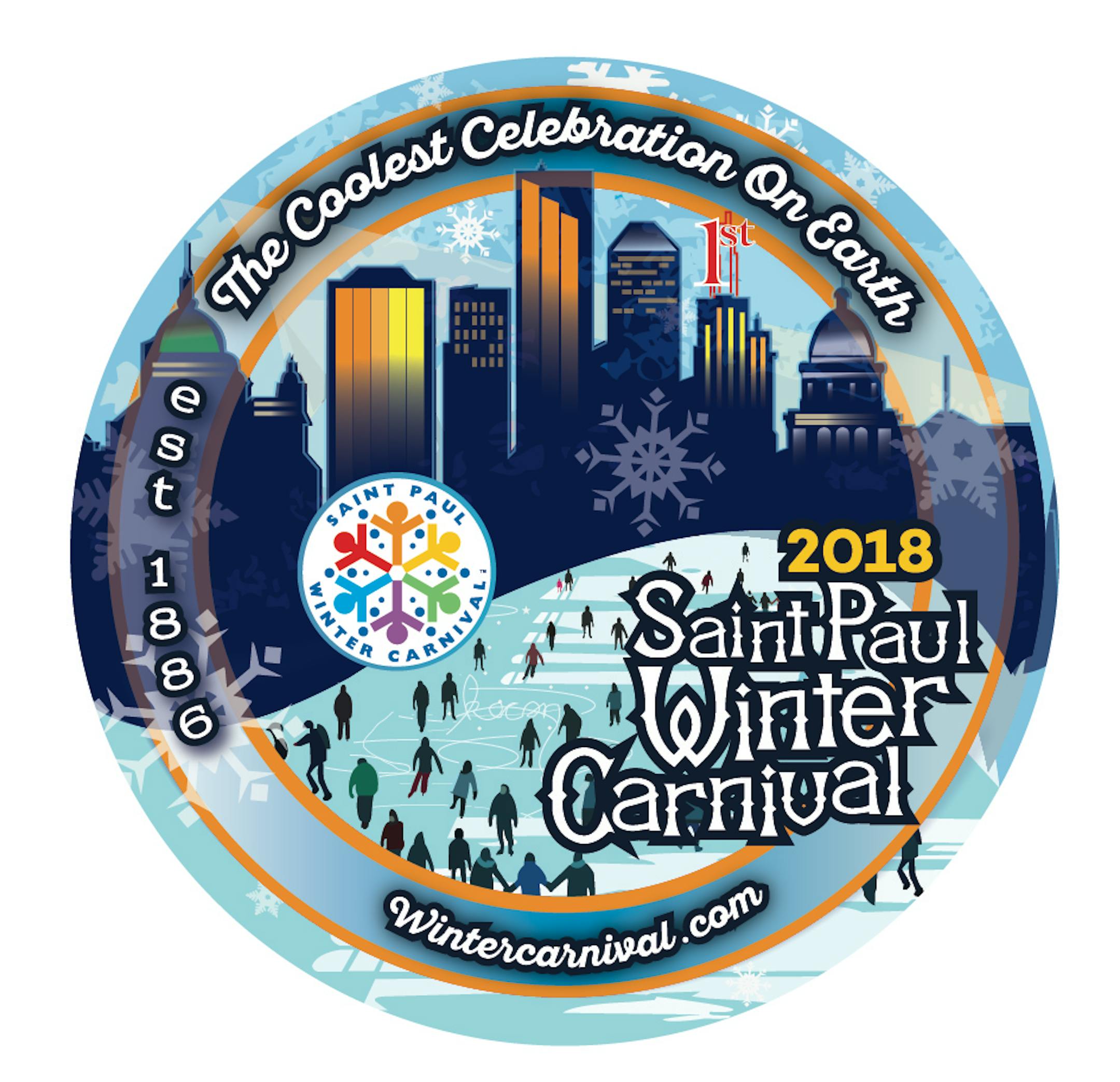 Courtesy of St. Paul Winter Carnival; One of four buttons.