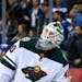Wild goaltender Devan Dubnyk reacts after a Toronto goal during the second period on Tuesday