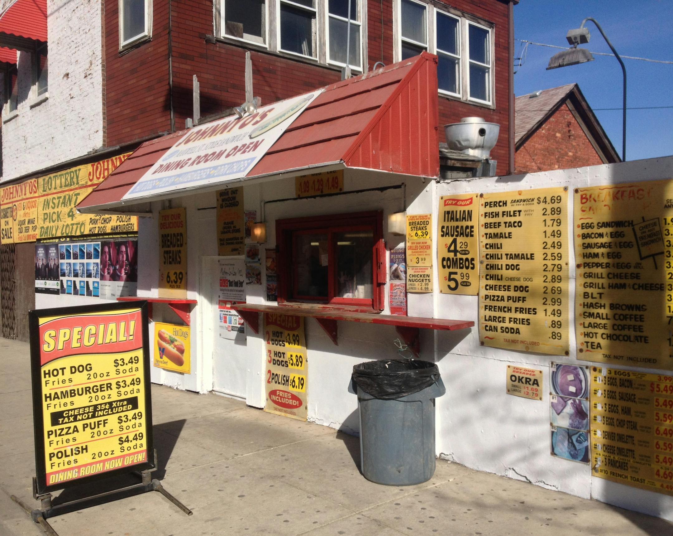 This storefront is one of several spots on 35th Street in Bridgeport that sell hot dogs and other Chicago delicacies.
