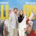 Ryan Gosling, left, and Emily Blunt pose upon arrival at the special screening for the film 'The Fall Guy' on Monday, April 22, 2024 in London.