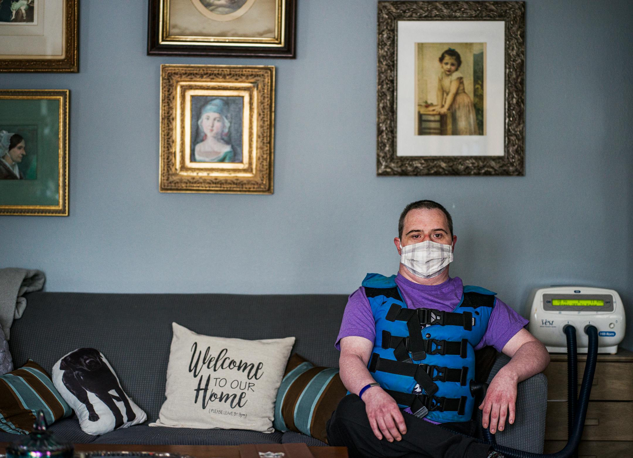 Sam Corbett has several high-risk medical conditions, including chronic lung disease.