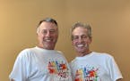 Erich Mische, left, plans to walk 70 miles in honor of Norm Coleman's 70th birthday and as a fundraiser for the nonprofit Spare Key.