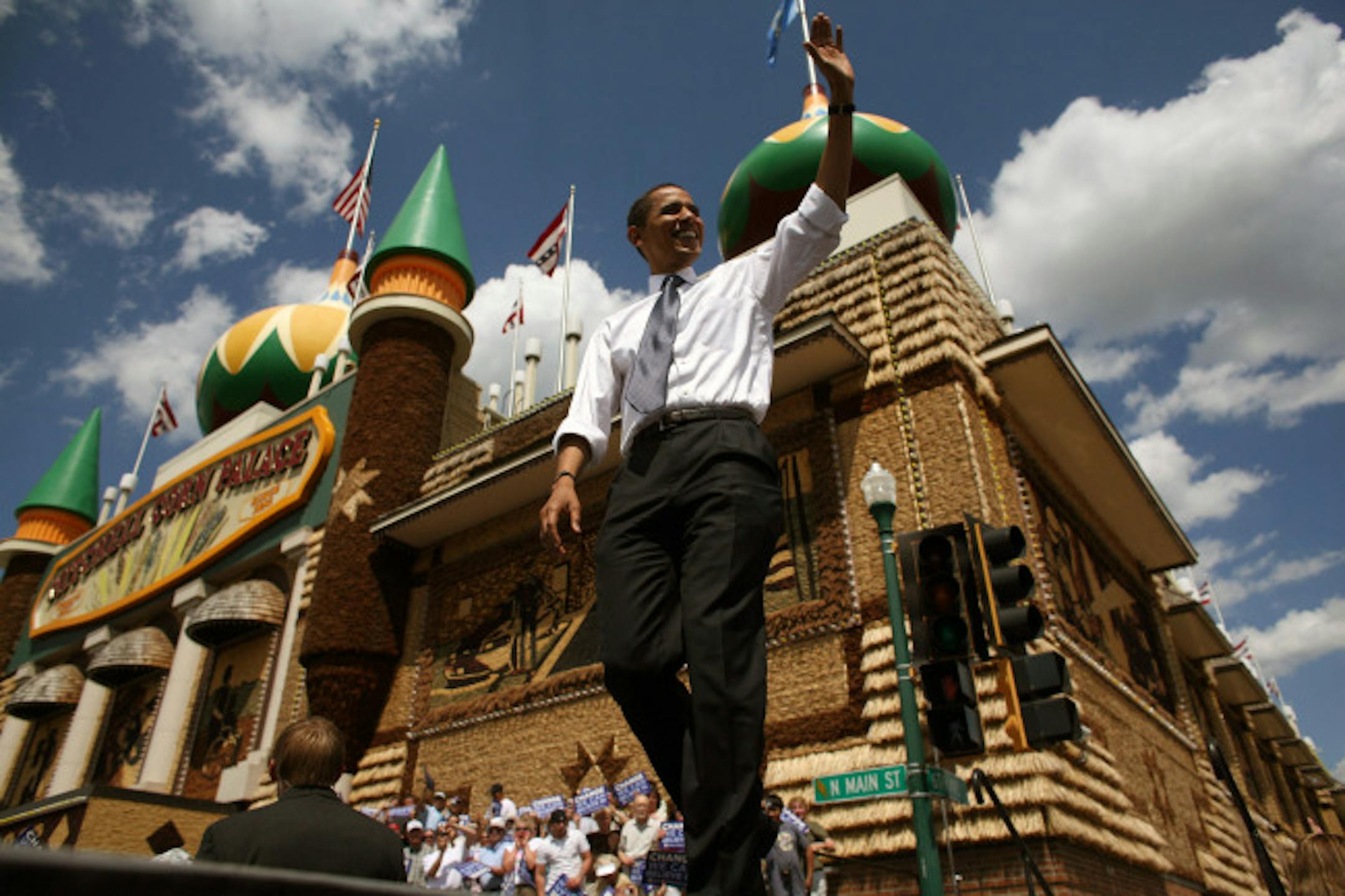 During his first campaign for the presidency, Barack Obama held a rally at the Corn Palace in MItchell S.D.