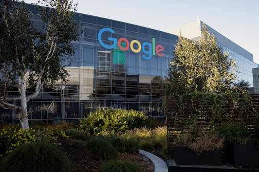 FILE -- The headquarters of Google in Mountain View, Calif., on Oct. 20, 2020. Google suffered a major outage for about an hour on Monday, Dec. 14, 2020, when many of its most popular services went offline worldwide, providing a stark reminder of how much people and businesses rely on the Silicon Valley giant. (Laura Morton/The New York Times)