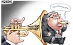 Sack cartoon: The Mueller Report (Fanfare)