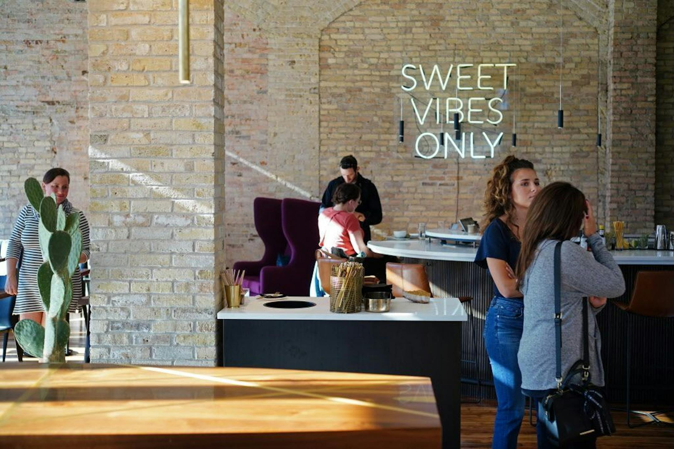 The Edwards Dessert Kitchen has beautiful warm light throughout.