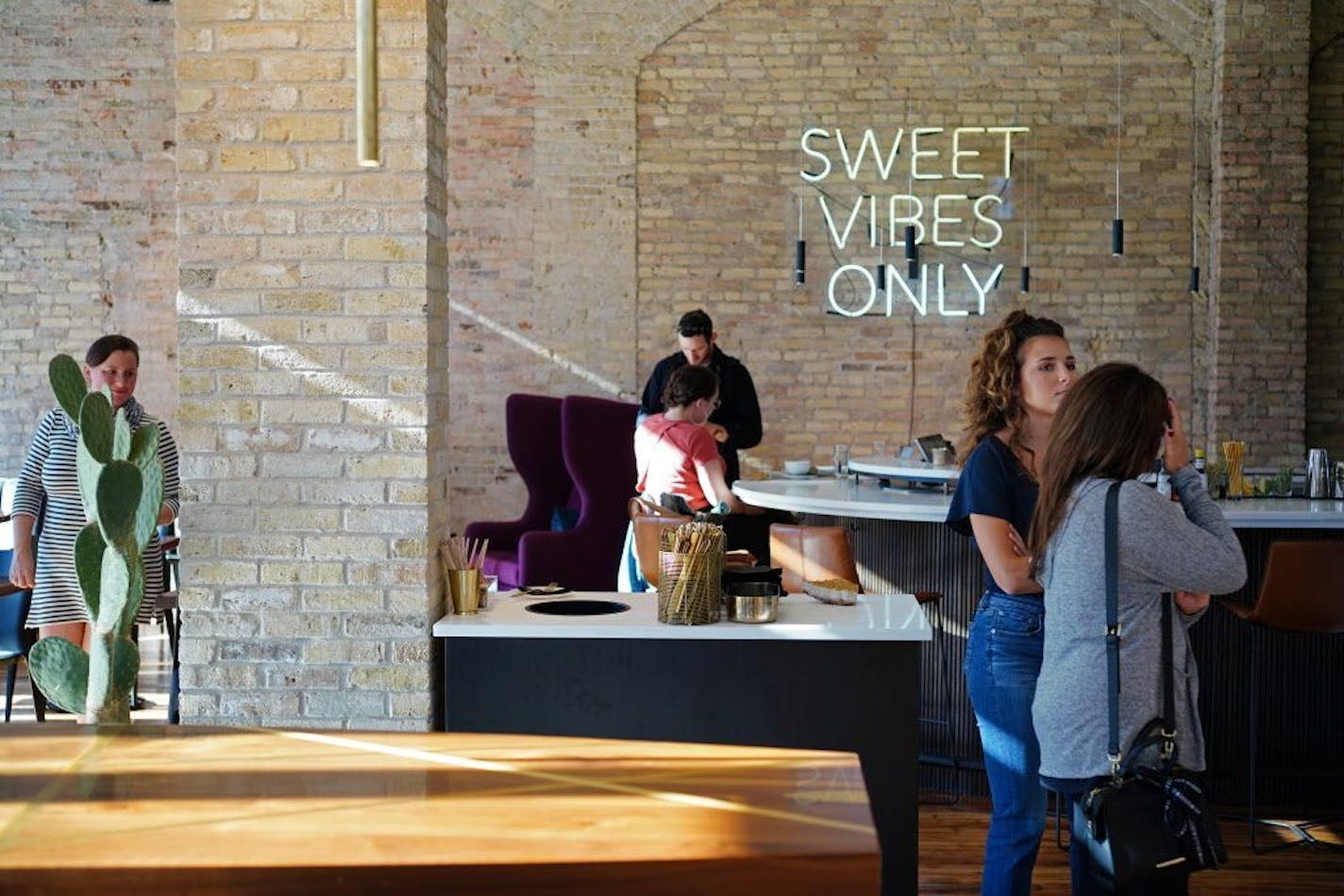 The Edwards Dessert Kitchen has beautiful warm light throughout.