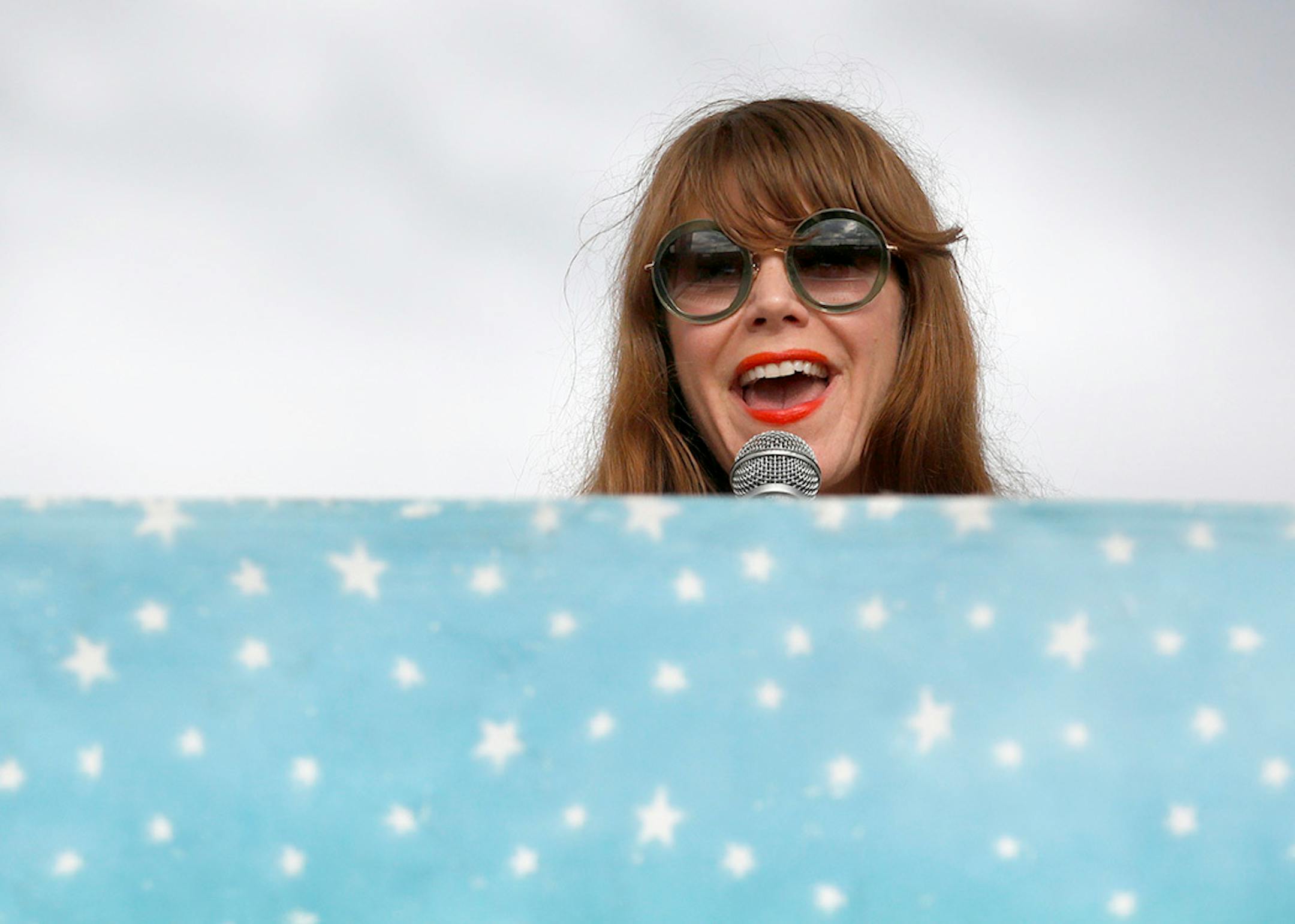 Jenny Lewis performed as one of the earlier acts at the Basilica Block Party.