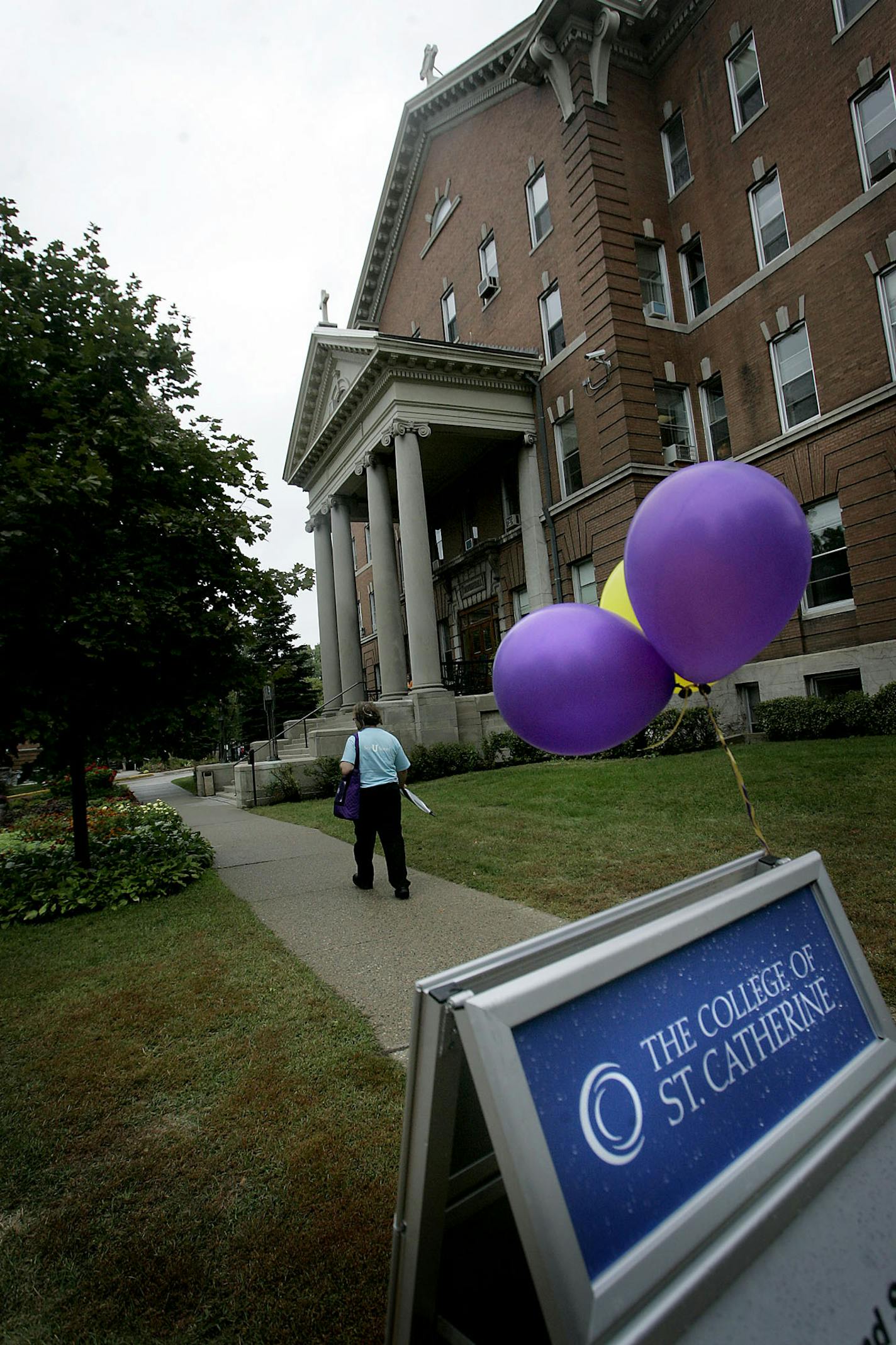 ELIZABETH FLORES&#xef; eflores@startribune.com ] September 11, 2008 - St. Paul, MN - The College of St. Catherine will now be known as the University of St. Catherine. The name change was announced on Thursday. People around campus were wearing t-shirts with "Still St. Kates," written on them.