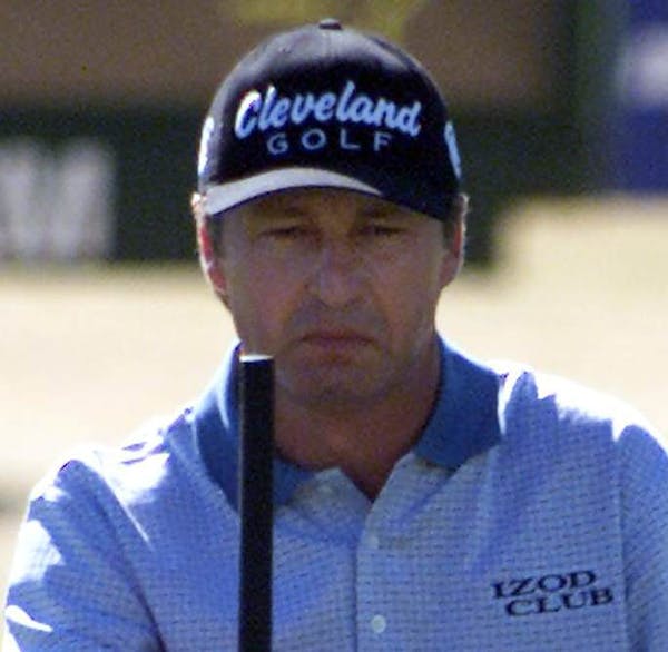 Brandel Chamblee studies the 17th green before putting on the second round in the Tucson Open on Friday, Feb. 22, 2002 in Tucson, Ariz. Chamblee leads