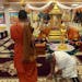 Buddhist Monk Moeng Sang looked over the Relic presentation temple early Friday morning, at the Watt Munisotaram in Hampton that is taking place this 