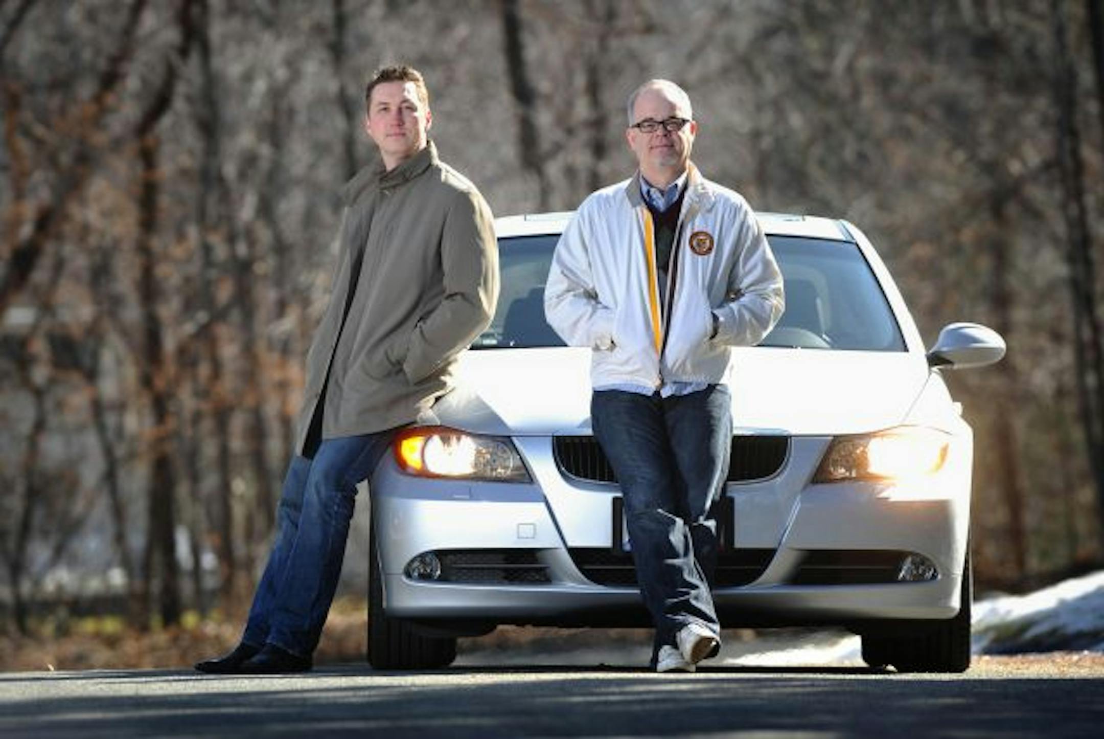 When the lease on his 2008 BMW no longer seemed like such a good idea, Steve Lovell, left, went online and connected with Scott Nimerfro, right, who took the lease off his hands. They're part of a growing online lease-swap market.