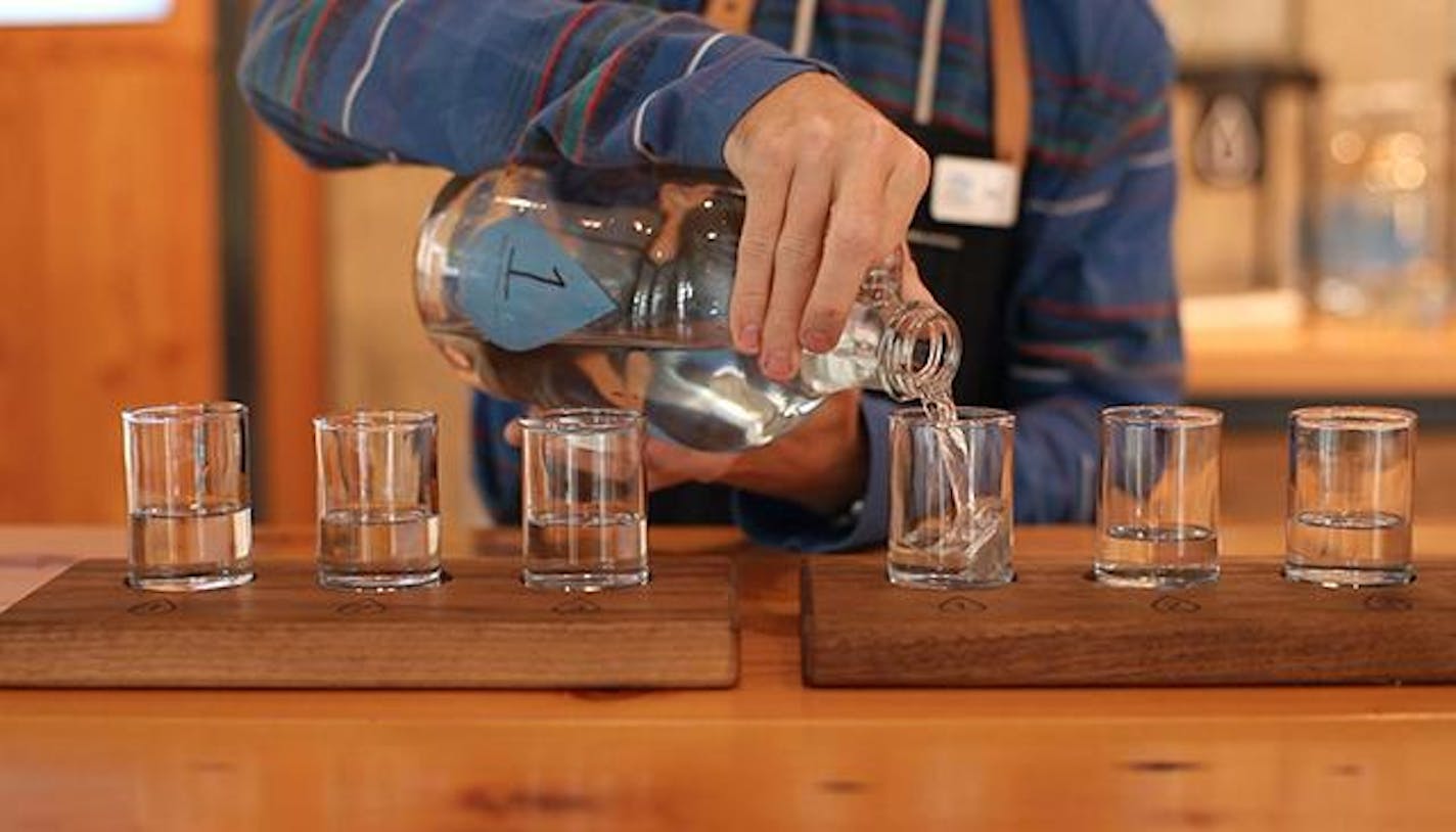 A pop-up Water Bar was set up at an Arkansas art museum in 2014.