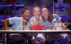 Charity Angel Dawson, Desi Oakley and Lenne Klingaman in "Waitress." (photo by Joan Marcus) ORG XMIT: MIN1711221336303187