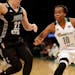 New York Liberty's Epiphanny Prince (10). Her team has clinched home court advantage for the WNBA playoffs.