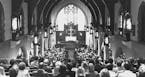April 12, 1981 Sunday services at Mount Olivet Lutheran Church are well-attended. March 15, 1981 Kent Kobersteen, Minneapolis Star Tribune ORG XMIT: M