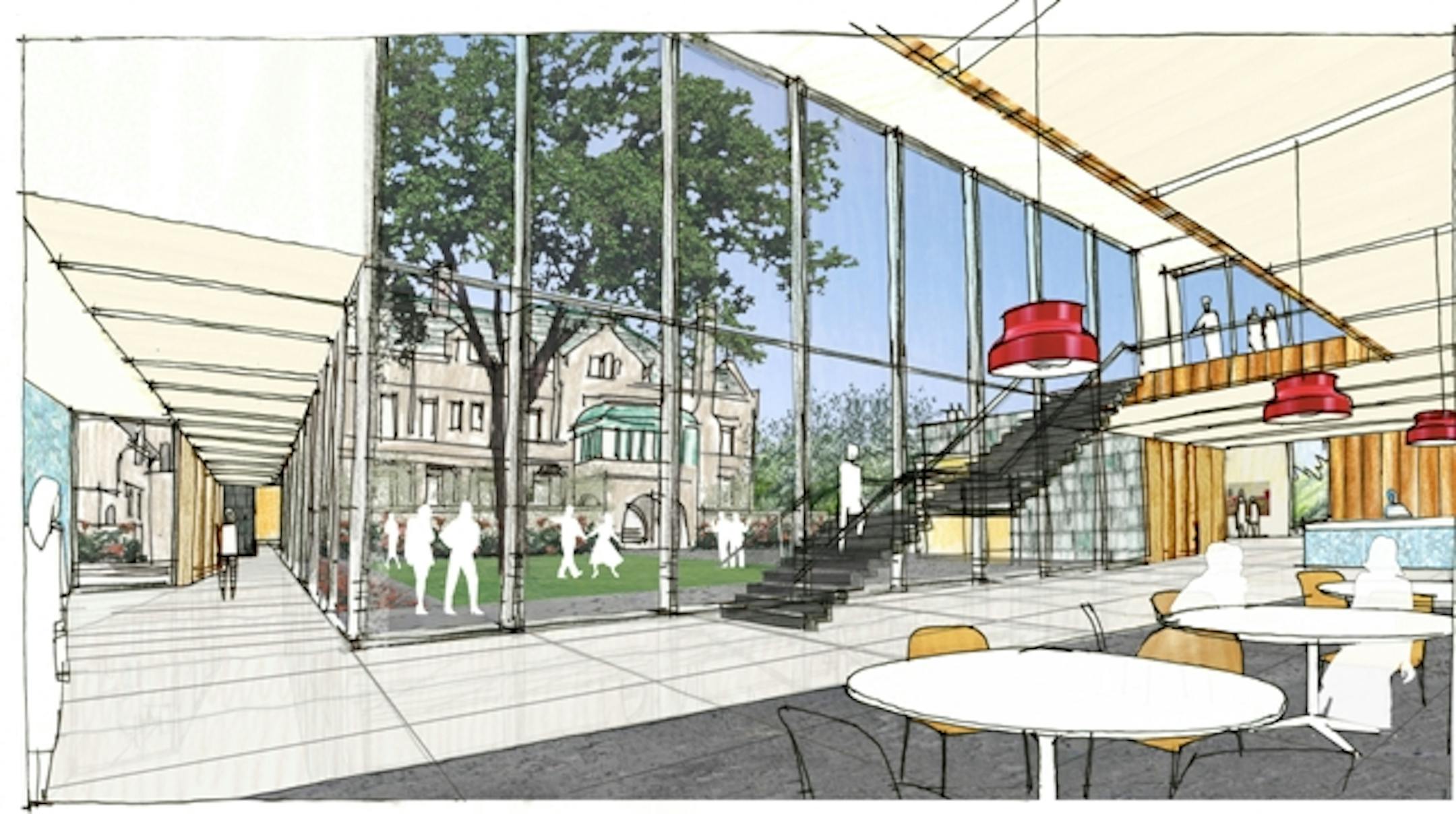 An interior view of the Swedish Institute's proposed new wing.
