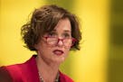 Minneapolis Mayor Betsy Hodges delivers the annual budget address in 2016.