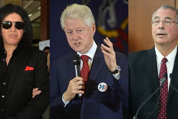 From left, Gene Simmons of KISS, former President Bill Clinton and Hennepin County Attorney Mike Freeman may find themselves illustrating this phenome