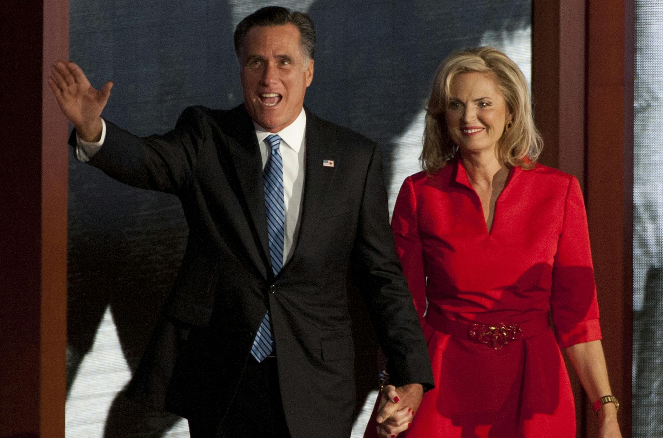Ann and Mitt Romney.