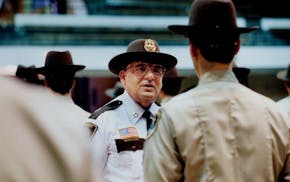 Sheriff Don Omodt is shown in 1989.