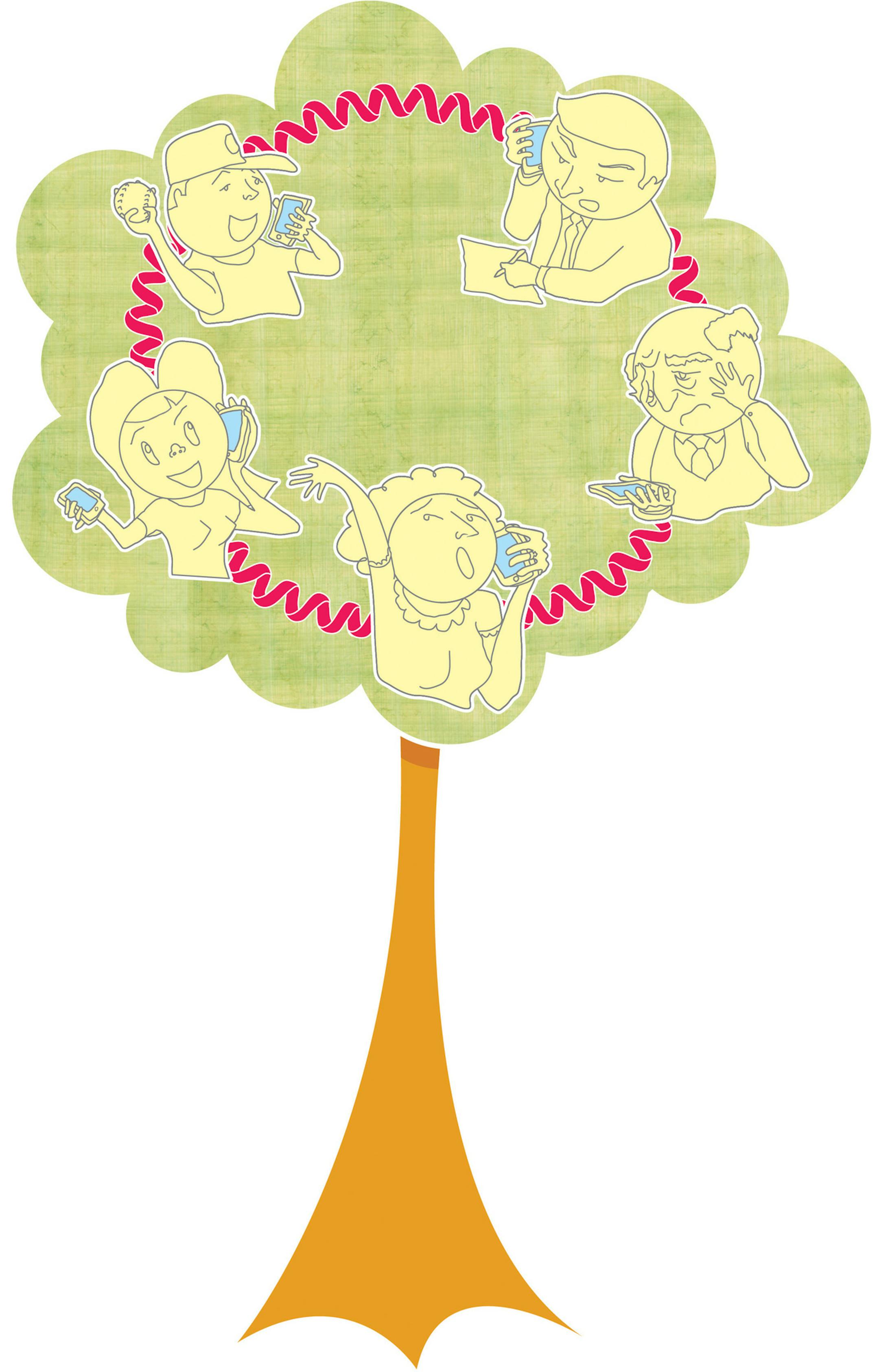 Illustration to accompany an article for Variety on Family Phone Plans.