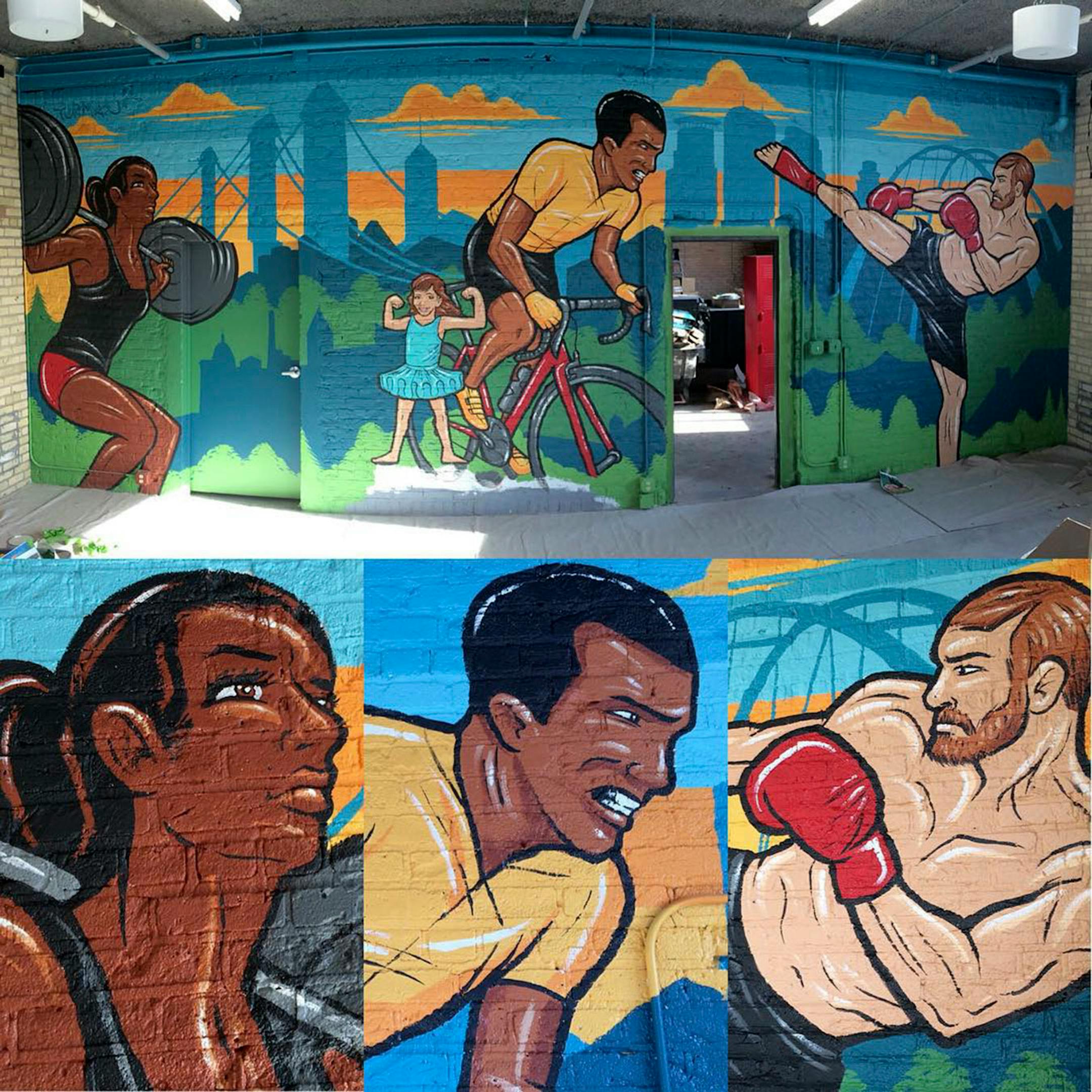 The everywhere artist, Adam Turman, His clean, dynamic murals crawl up the sides of breweries, in elementary schools, the lobby of downtown Minneapolis' hip, new hotel. He boasts T-shirts and pint glasses and posters. He's even created a jigsaw puzzle.