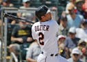 Brian Dozier is in the group of Twins players who hit the ball the hardest, according to MLB data.