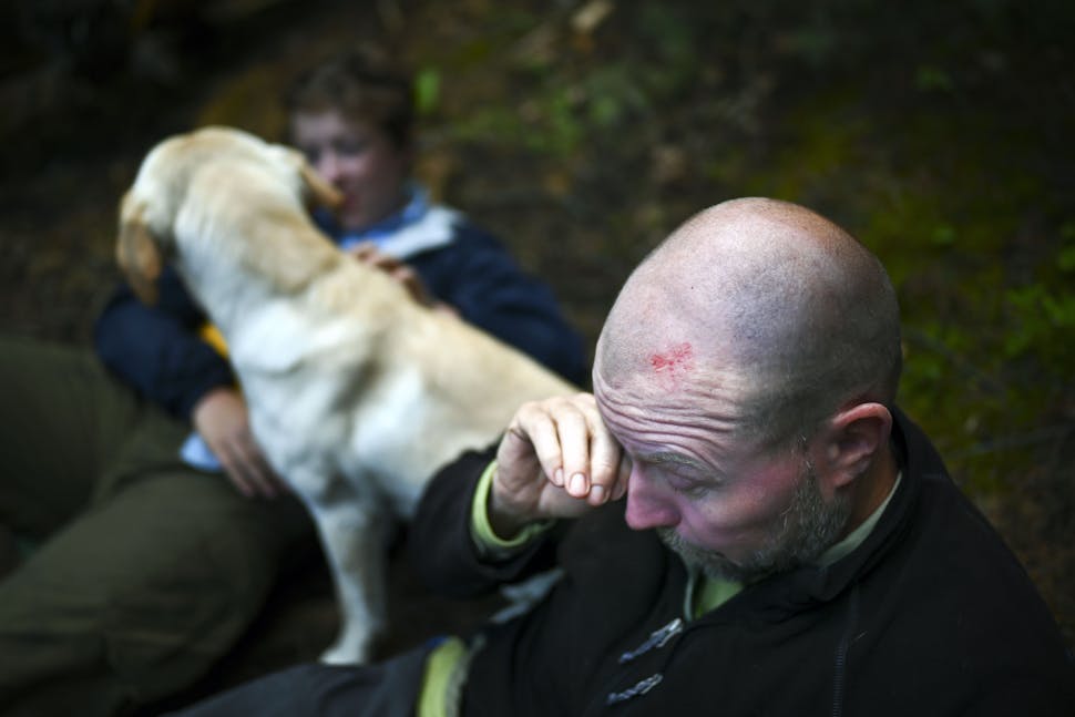Tony Jones cracked his head on a downed tree while lifting a canoe onto dry ground.