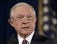 FILE - In this Sept. 5, 2017 file photo, Attorney General Jeff Sessions makes a statement at the Justice Department in Washington. Sessions said Thurs
