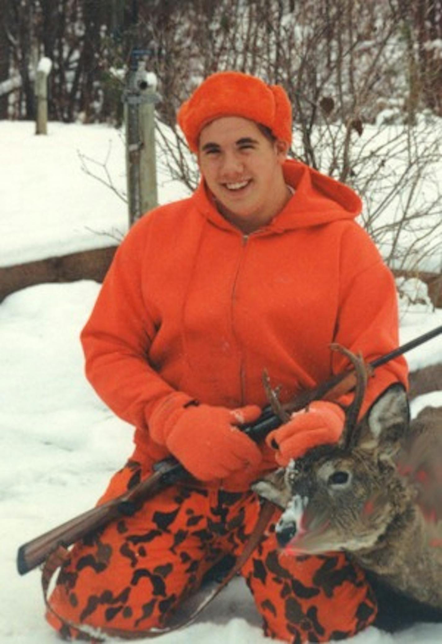 The author with his first buck, taken in the early 1990s.