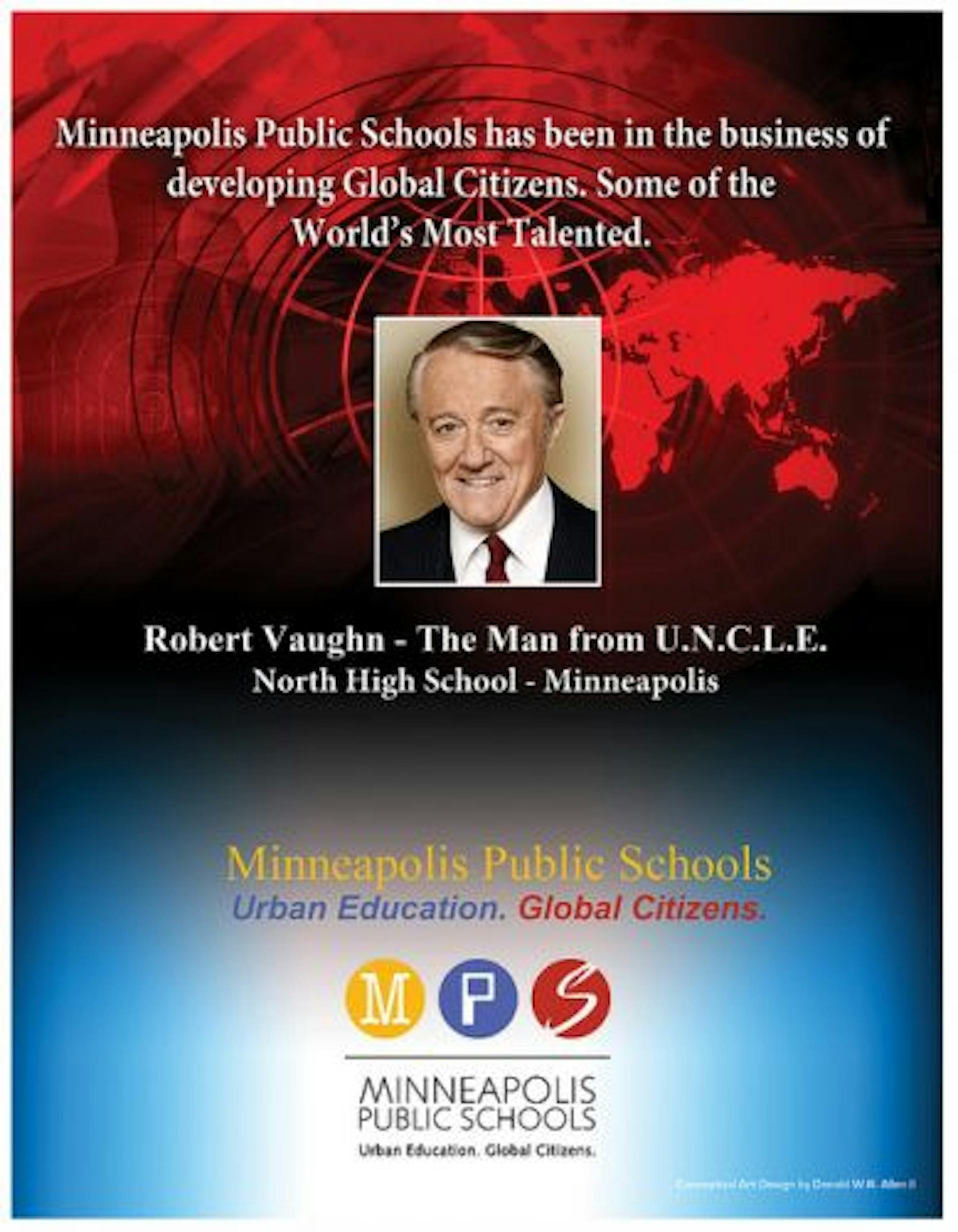 Sample ad that Donald W.R. Allen produced to help secure a promotional contract contain fact errors about alumni of Minneapolis schools.
