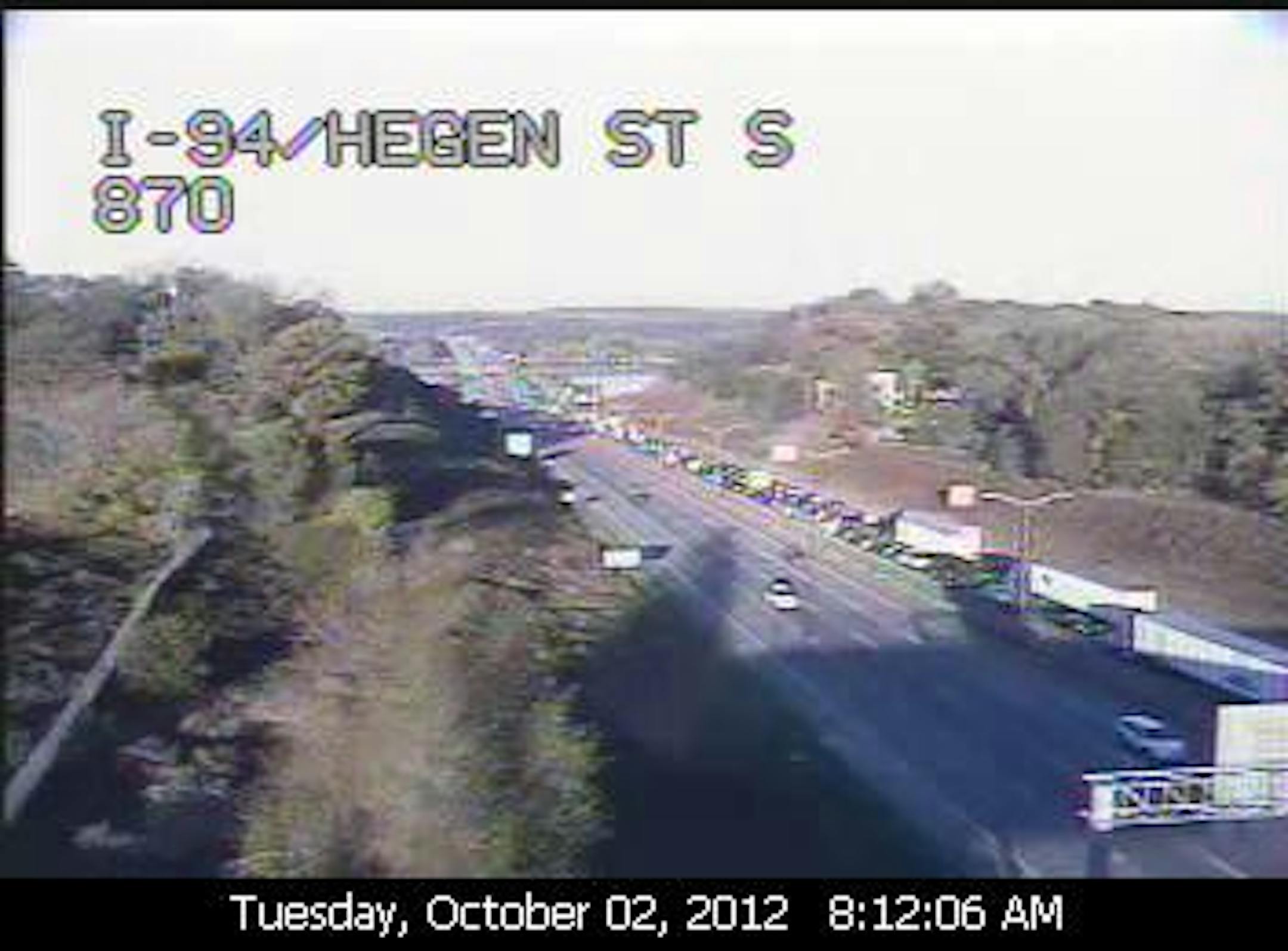 A crash on I-94 at Hwy. 95 in Minnesota has traffic backed up into Wisconsin.