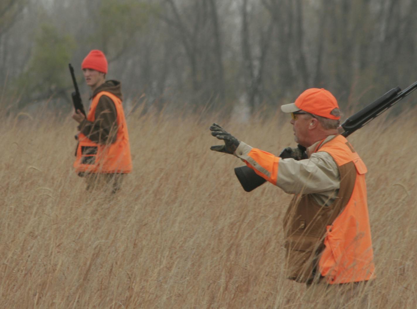 Small game hunters must wear at least one piece of blaze orange clothing above the waist during the small game season, but the requirement becomes more stringent when small game hunting during the firearms deer season.