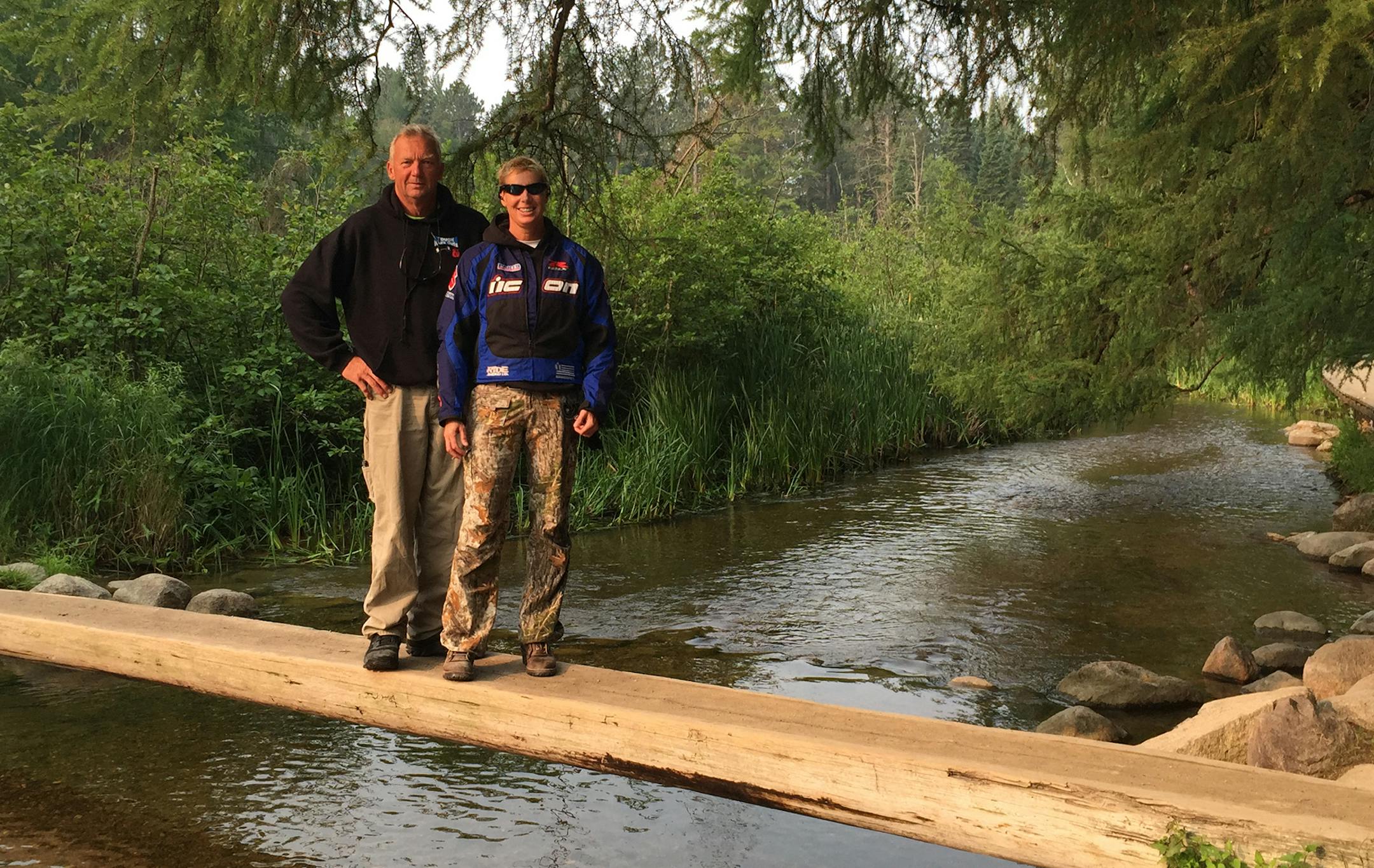 Weinandts at Itasca State Park, Mississippi River headwaters.