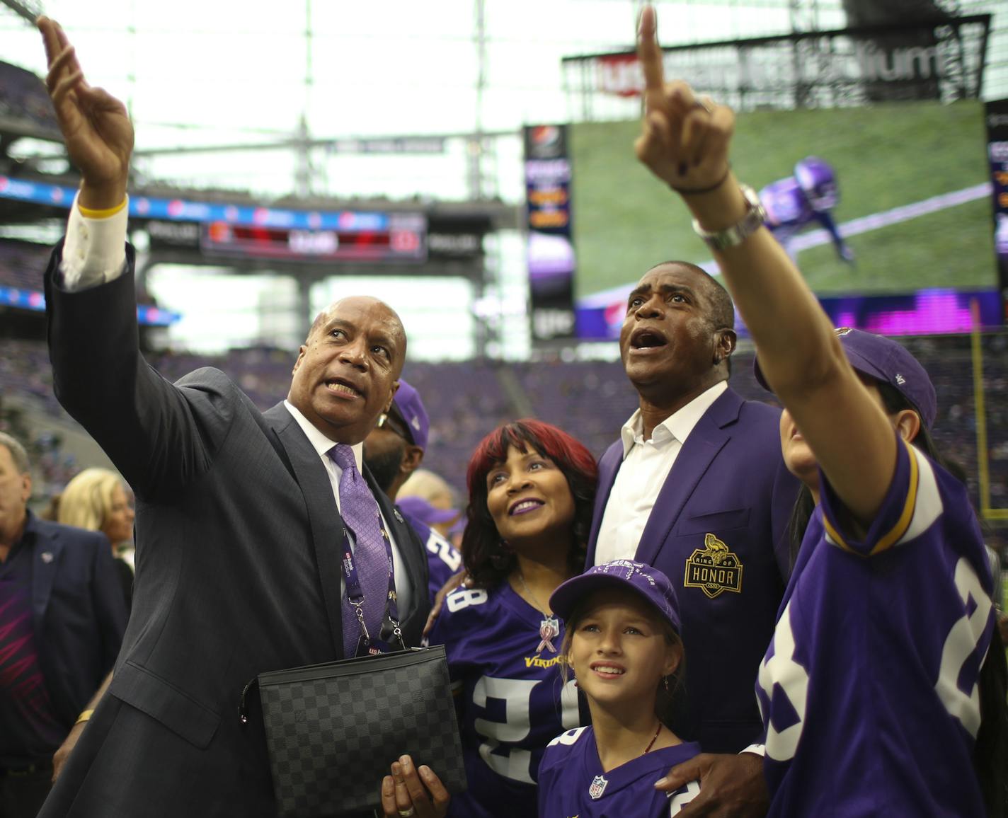 Kevin Warren pointed out something in the stands while standing on the sidelines with Ahmad Rashad and his family before last month's game against Detroit. ] JEFF WHEELER &#xef; jeff.wheeler@startribune.com Vikings Chief Operating Officer Kevin Warren's family has roots in slavery and racial oppression in the South. Warren became a college basketball player, wound up getting his law degree from Notre Dame and working as an agent, an administrator with the St. Louis Rams and Detroit Lions, and be