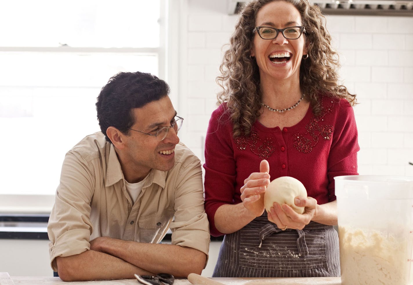 Jeff Hertzberg and Zoe Francois, authors of "The New Artisan Bread in Five Minutes A Day." Photos by Stephen Scott Gross.