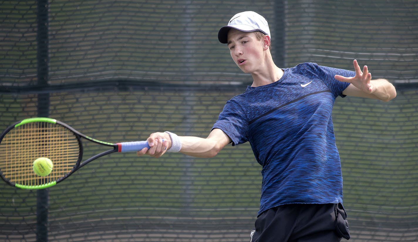 Eastview's Gavin Young has a strong tennis pedigree. His dad is the University of Minnesota coach and his mom played for the Gophers.